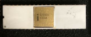 Intel C8080a C8080 7624 Rare Vintage Cpu Gold,  Year 1976