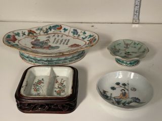 Group Of 4 Chinese Enamaled Porcelain Plates