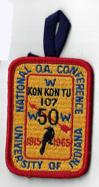 Oa - Kon Kon Tu - Lodge 107 - 1965 Noac Delegate Patch.