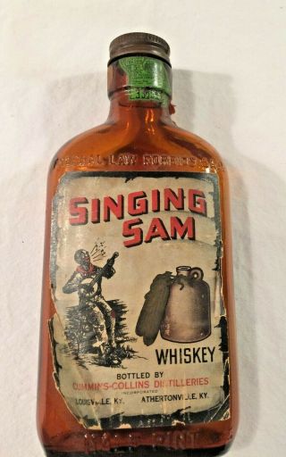 Very Rare Vintage Singing Sam Whiskey Bottle 1940 
