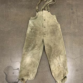 Vintage Wwii Us Navy Usn Deck Bib Overall Pants Stencil Wwii Distressed Patina