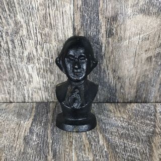 George Washington Vintage Bust Decorative Art Cast Iron 2” Paperweight Rare
