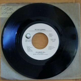 Peter Gabriel.  " Solsbury Hill & Shock The Monkey " 45 Rpm 7 " Vinyl Record