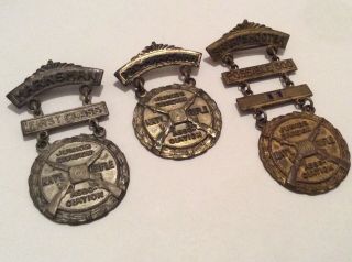 Three Vintage Junior Division National Rifle Association Medal Badge Pin