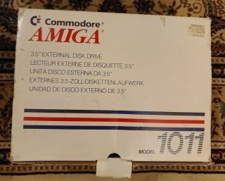 Vintage Commodore Amiga 1011 External 3.  5 " Floppy Disk Drive
