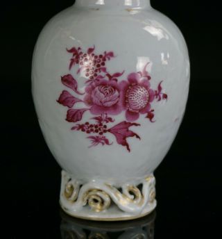Antique Chinese Famille Rose Porcelain Flower Vase Jar QIANLONG 18th C QING 3