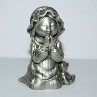 Holly Hobbie Wwa 1979 Fine Pewter Le Figurine Little Blessing Girl Praying