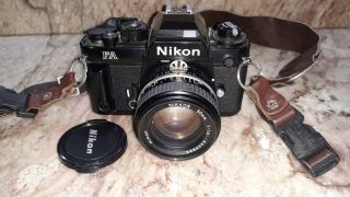 Vintage Nikon Fa 35mm Slr Film Camera W/ Nikkor 50mm Lens