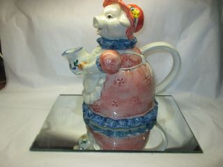 Vintage Pig Otagiri Teapot Otagiri Japan Teapot Ceramic Hand Crafted 7.  5 "