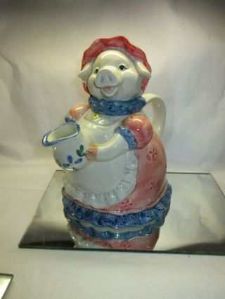 Vintage Pig Otagiri Teapot Otagiri Japan Teapot Ceramic Hand Crafted 7.  5 