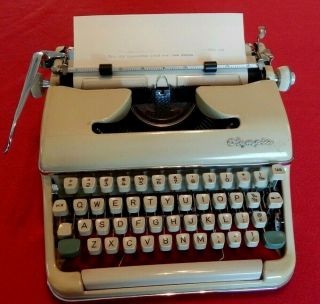 Vintage Olympia Portable Typewriter With Case.  - Needs Ribbon