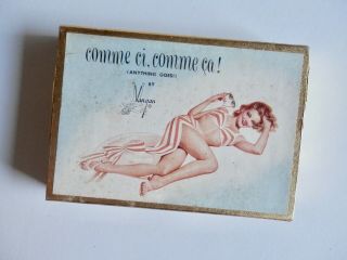 Vintage Vargas " Comme Ci Comme Ca " Pin - Up Playing Cards Double Deck W/stamp