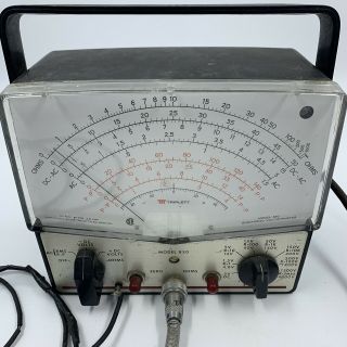 Triplett Model 850 Analog Volt Ohmmeter Meter Vintage Read For