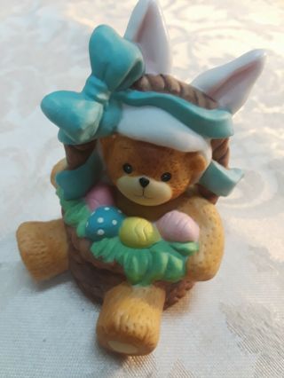 Lucy And Me Enesco Bear In Easter Basket