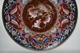 Antique 19th Century Chinese Japanese Aventurine Cloisonne Charger Bowl Plate 2