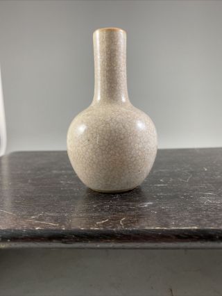 19th Century Chinese Porcelain Crackle Brown Vase