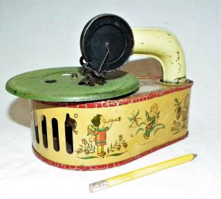 Rare Vintage Gamaphola 1920 Toy Crank Phonograph Gramophone 78 Rpm Record Player