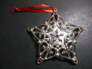 Lenox Holiday Sparkle And Scroll Snowflake Ornament Silverplate Star No Box