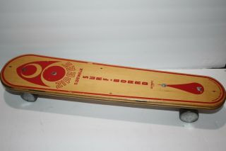 Vintage Wood Zipees Sidewalk Surfboard / Skateboard Olympic M371 Made In Usa 23”