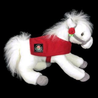 Wells Fargo Snowflake Rose Parade Pony Plush Horse White Stuffed 16”
