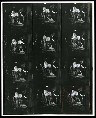 1960s Bunny Yeager Posed Candid Contact Sheet 12 Frames With Maria Stinger Pinup