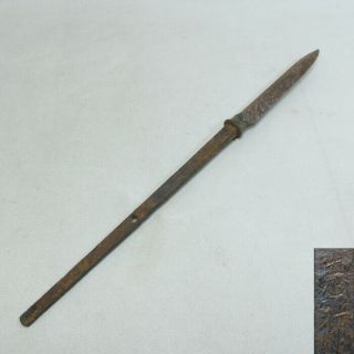 A086: Real Old Iron Japanese Spear Head For Samurai 