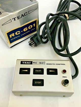 Teac Rc - 601 Remote Control Unit W/ Box Vintage