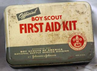 Vintage 1942 Boy Scout First Aid Kit By Johnson & Johnson