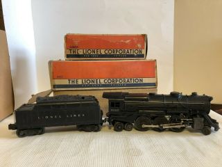 Lionel Vintage Postwar 2035 Steam Locomotive W/6466w Whistle Tender W/orig Boxes