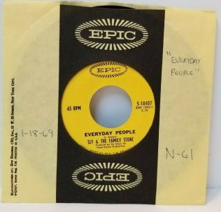 Sly And The Family Stone Everyday People / Sing A 45 Rpm - Play Ex D1