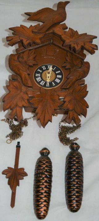 Vintage West Germany Cuckoo Clock 8 Day