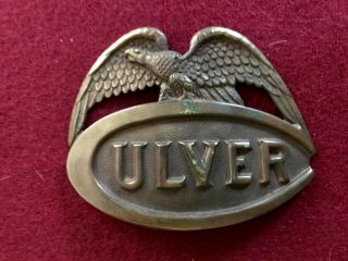 Rare Vintage Brass Eagle Hat Badge Culver Military Academy Indiana