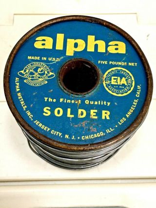 Vintage Roll ALPHA 63/37 Lead/Tin.  062 Dia.  CEN - TRI - CORE ENERGIZED ROSIN 4.  15 LB 3