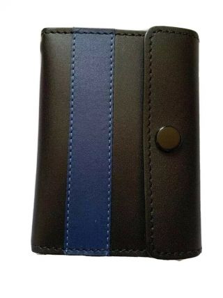Thin Blue Line Snap Wallet Fits Nypd Sergeant Shield Cut - Out Id Holder
