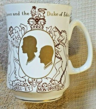 Vtg Duke And Duchess Of Edinburgh 25th Wedding Anniversary Mug Staffordshire Cup