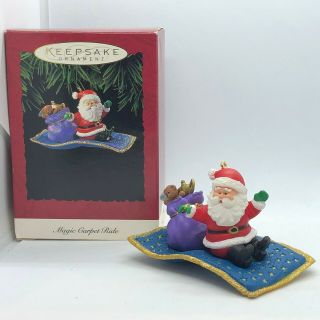 1994 Hallmark Ornament Magic Carpet Ride Santa On Flying Carpet Signed