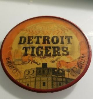 Vintage 1960’s Detroit Tigers Pin Vari Vue Changing Lenticular 3 Inch Briggs