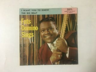 Fats Domino 45 Picture Sleeve Imperial 5477 I Want You To Know & The Big Beat