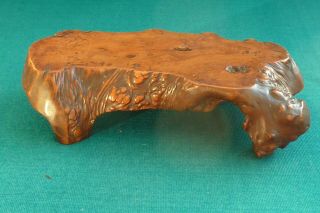 Very Old Oriental/chinese Carved Wood Stand For Figure Buddha Etc.