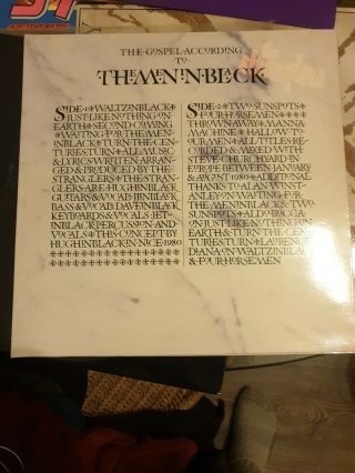The Stranglers Men In Black 12 " Vinyl Lp 1981 Gatefold Album