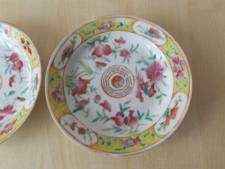 19th Century Chinese Nyonya Straits Peranakan Plates/Bowls x 2 2