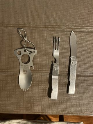 Boy Scouts Of America Folding Knife & Fork & Crkt Eat N Tool
