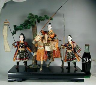 Hina Ningyo 187 Japanese Antique Samurai Warrior Horse Sword Armor Doll Figure