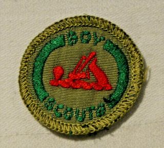 Red Wood Plane Boy Scout Wood Worker Proficiency Badge Black Back Troop Large