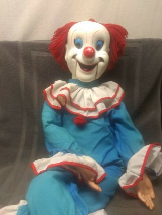 Vintage Bozo The Clown Ventriloquist 29” Doll Larry Harmon Eegee