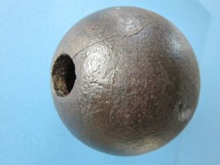 Antique Vintage Cannon Ball 3.  8 Inch Civil War Era Virginia Dug In 3 Sections
