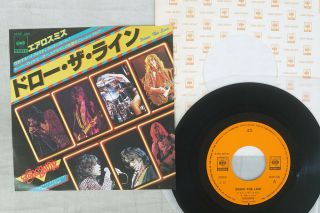 Aerosmith Draw The Line Cbs/sony 06sp 200 Japan Vinyl 7