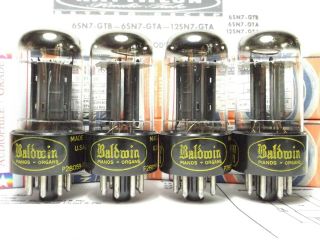 4 - 6sn7gtb Raytheon Vintage Vacuum Tubes Audiophile Plus Grade Quad
