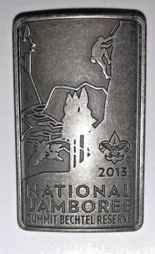 Official Neckerchief Slide Pewter 2013 National Boy Scout Jamboree Mib