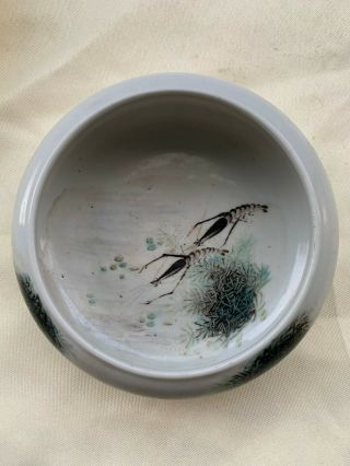 Antique Chinese Famille Rose Porcelain Brush Washer \ Bowl 20c